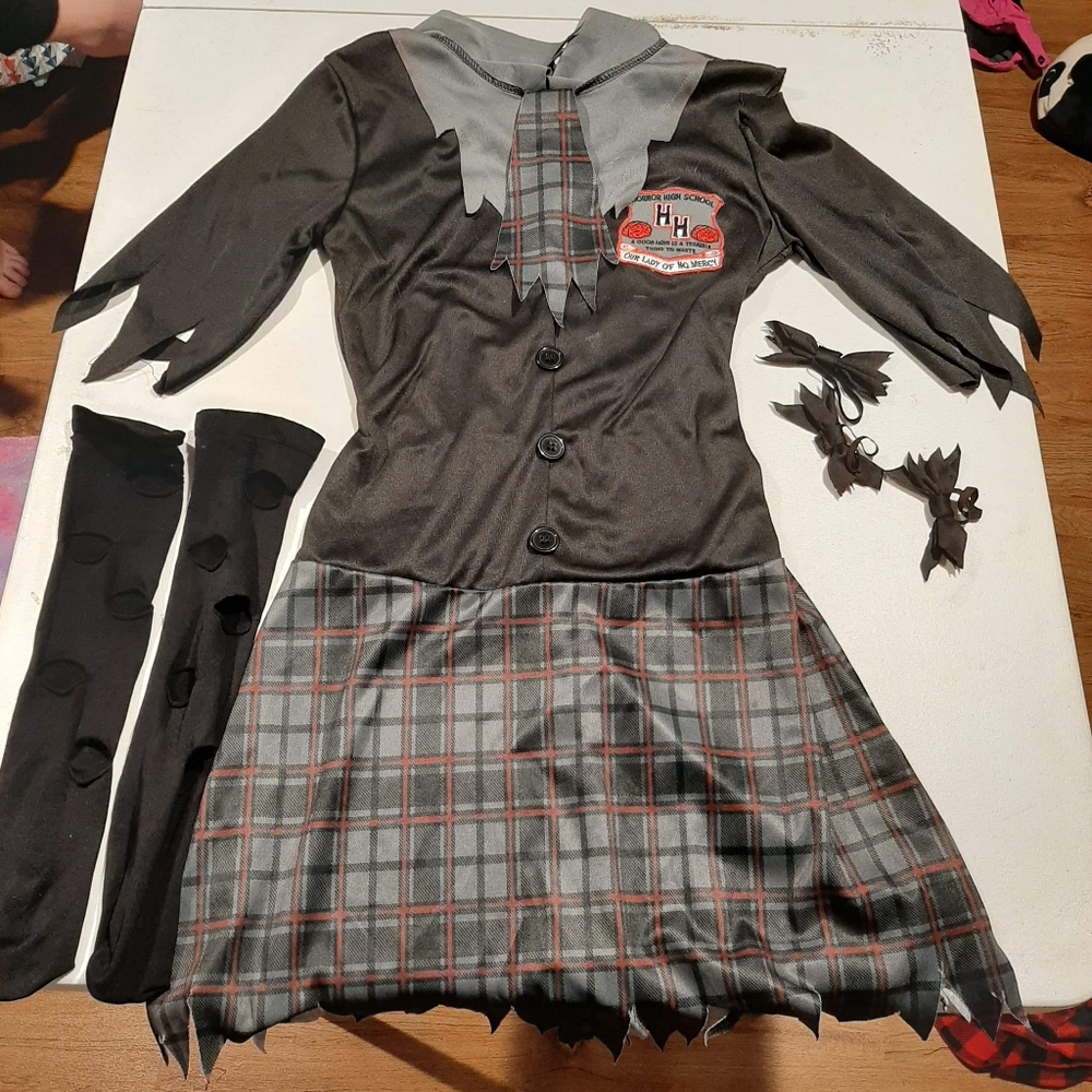 Zombie school girl costume teen